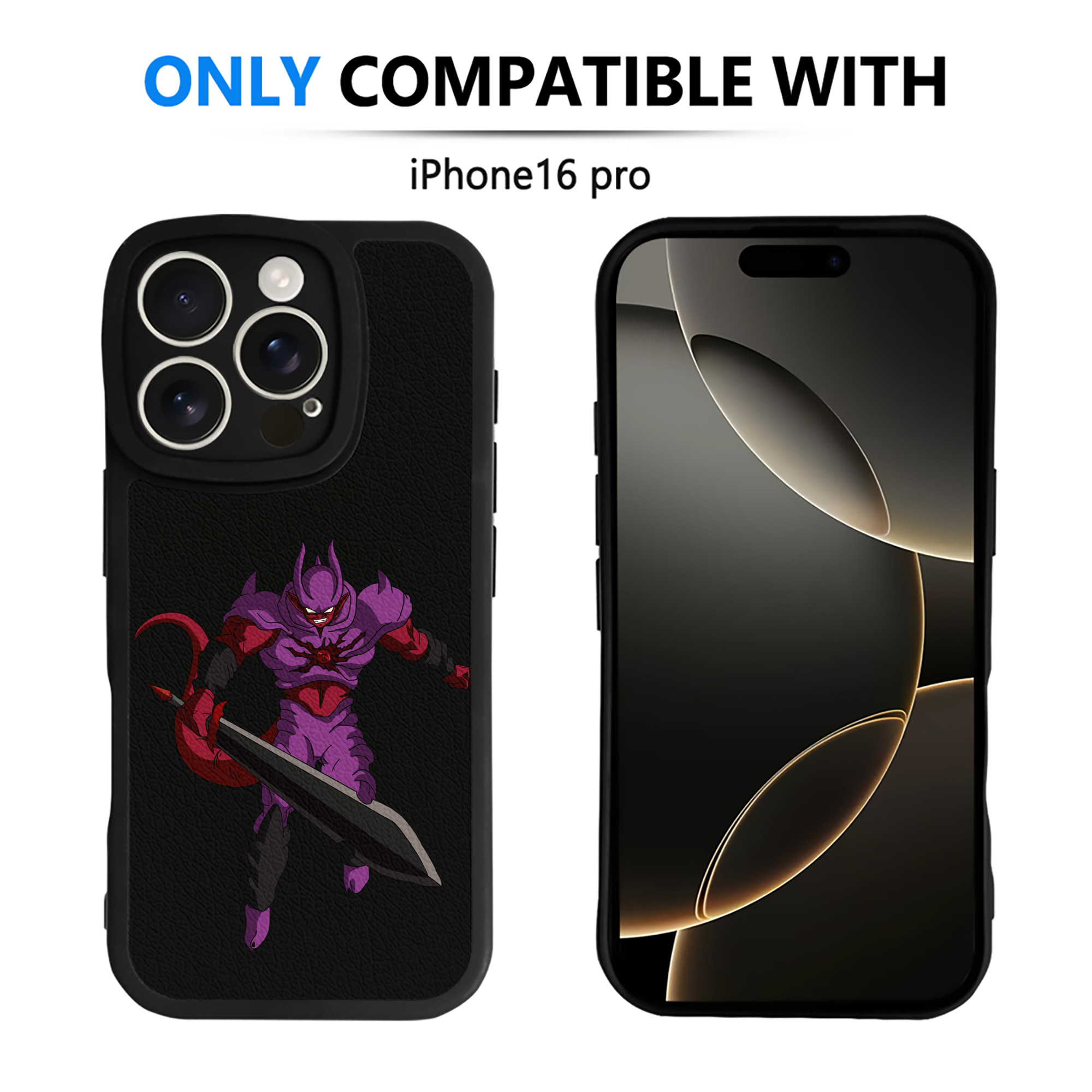 （画像用） ドラゴンボール ジャネンバ DRAGON BALL Janemba 【iPhone 16シリーズ対応】シリコンスマホケース（レザー調） 材質：シリコン